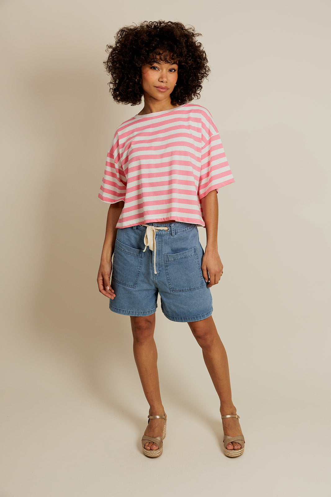 AENOR - Short en Jean avec Cordon
