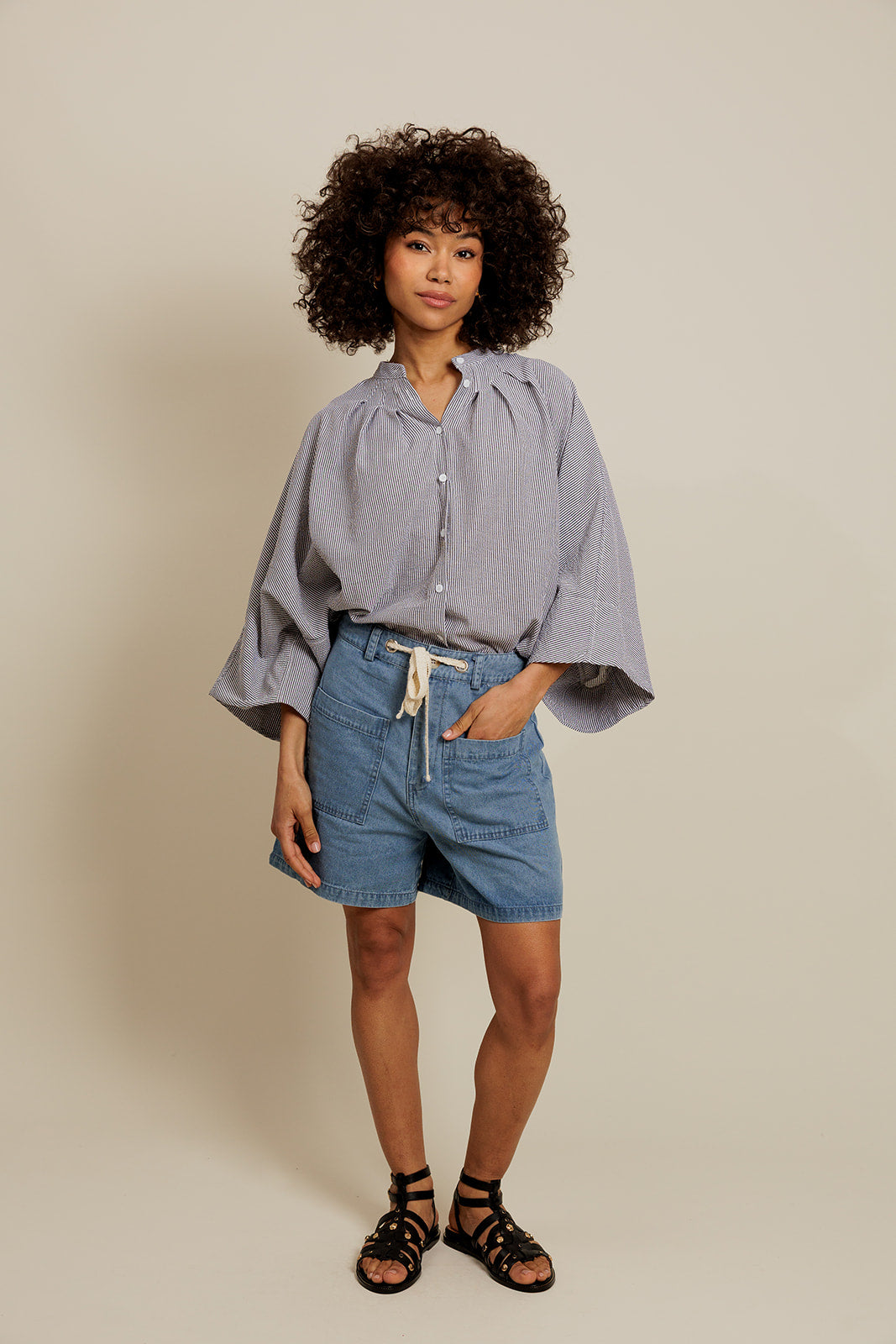 AENOR - Short en Jean avec Cordon