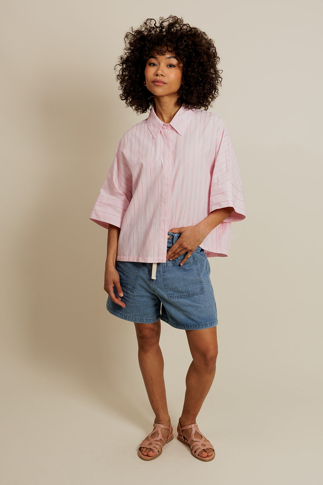 AENOR - Short en Jean avec Cordon