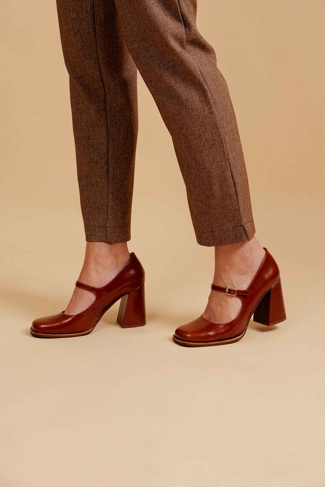 TILLY PUMPS - COGNAC