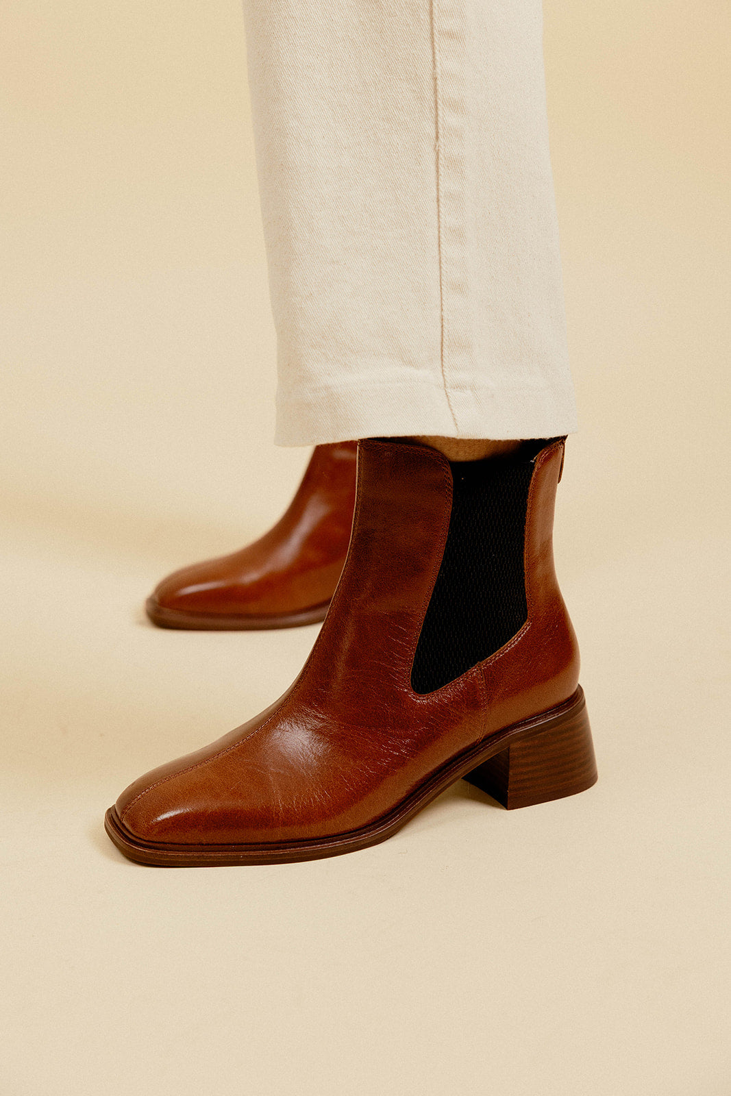 BOTTINES HELENA - COGNAC