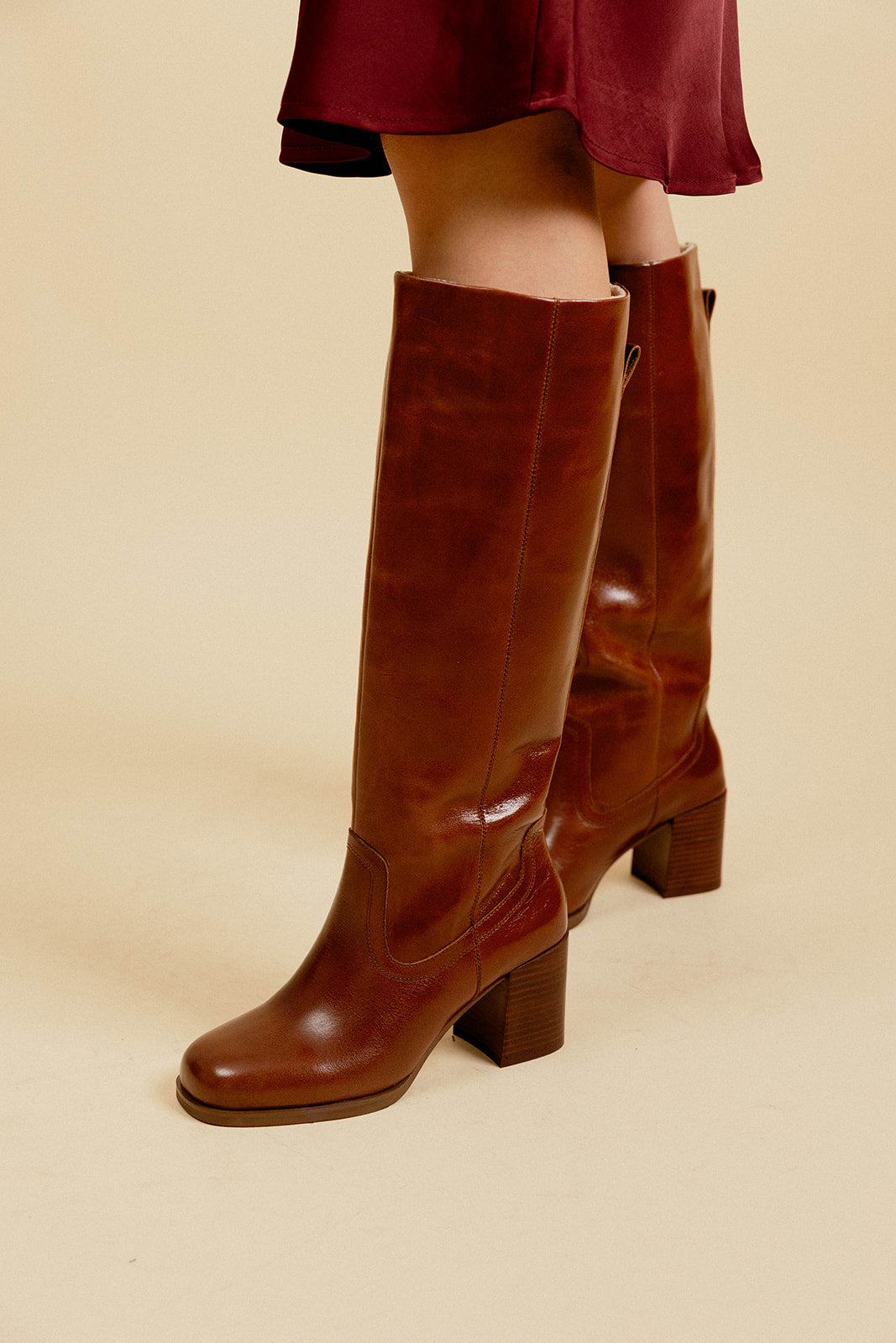 LEONNE BOOTS - COGNAC