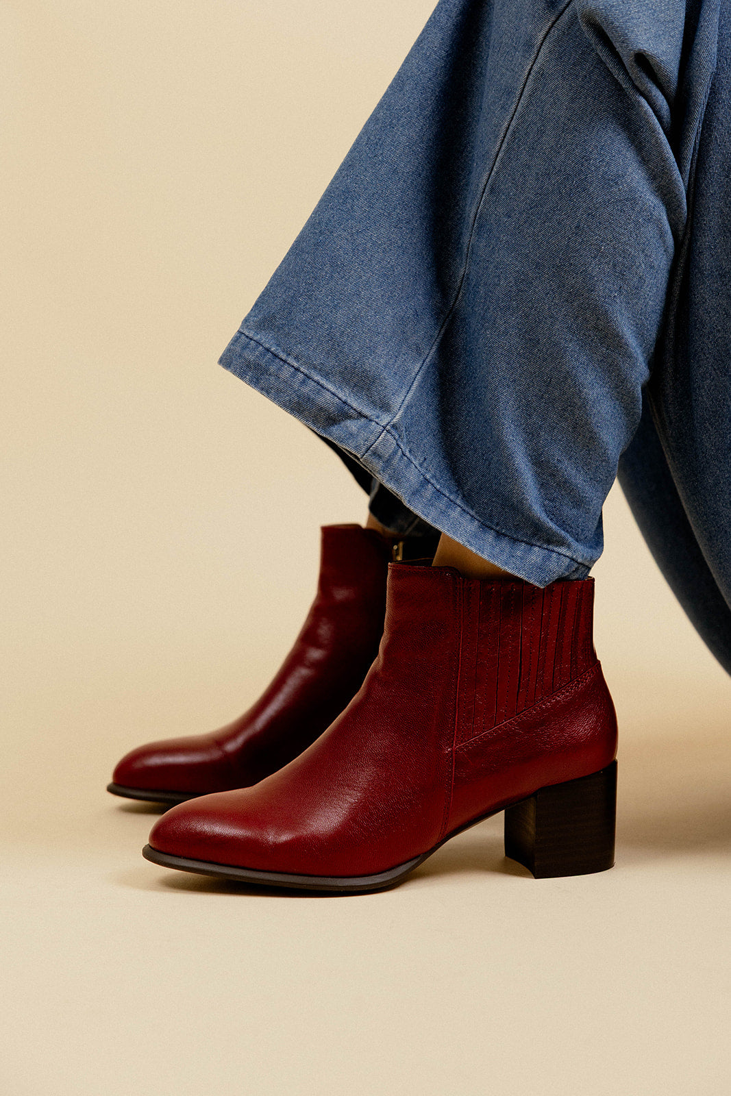 BOTTINES LYRIEL - BORDEAUX