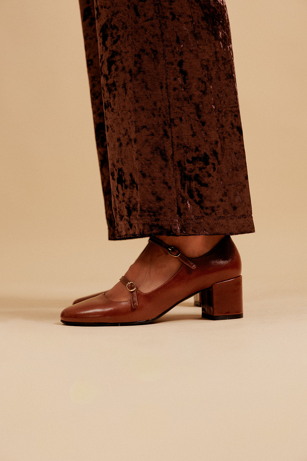 PEONY PUMPS - COGNAC