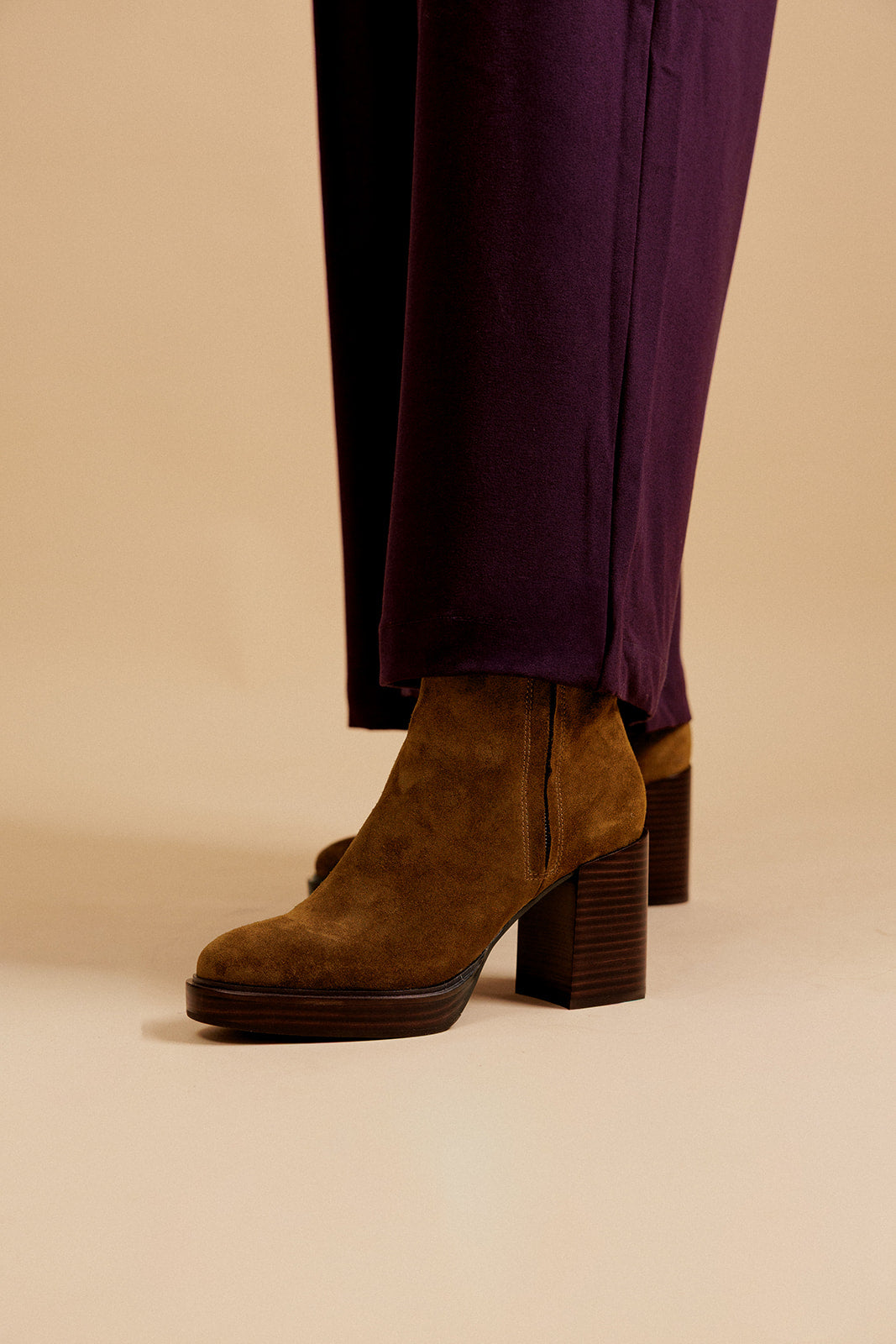 BOTTINES SOLAIA - CAMEL