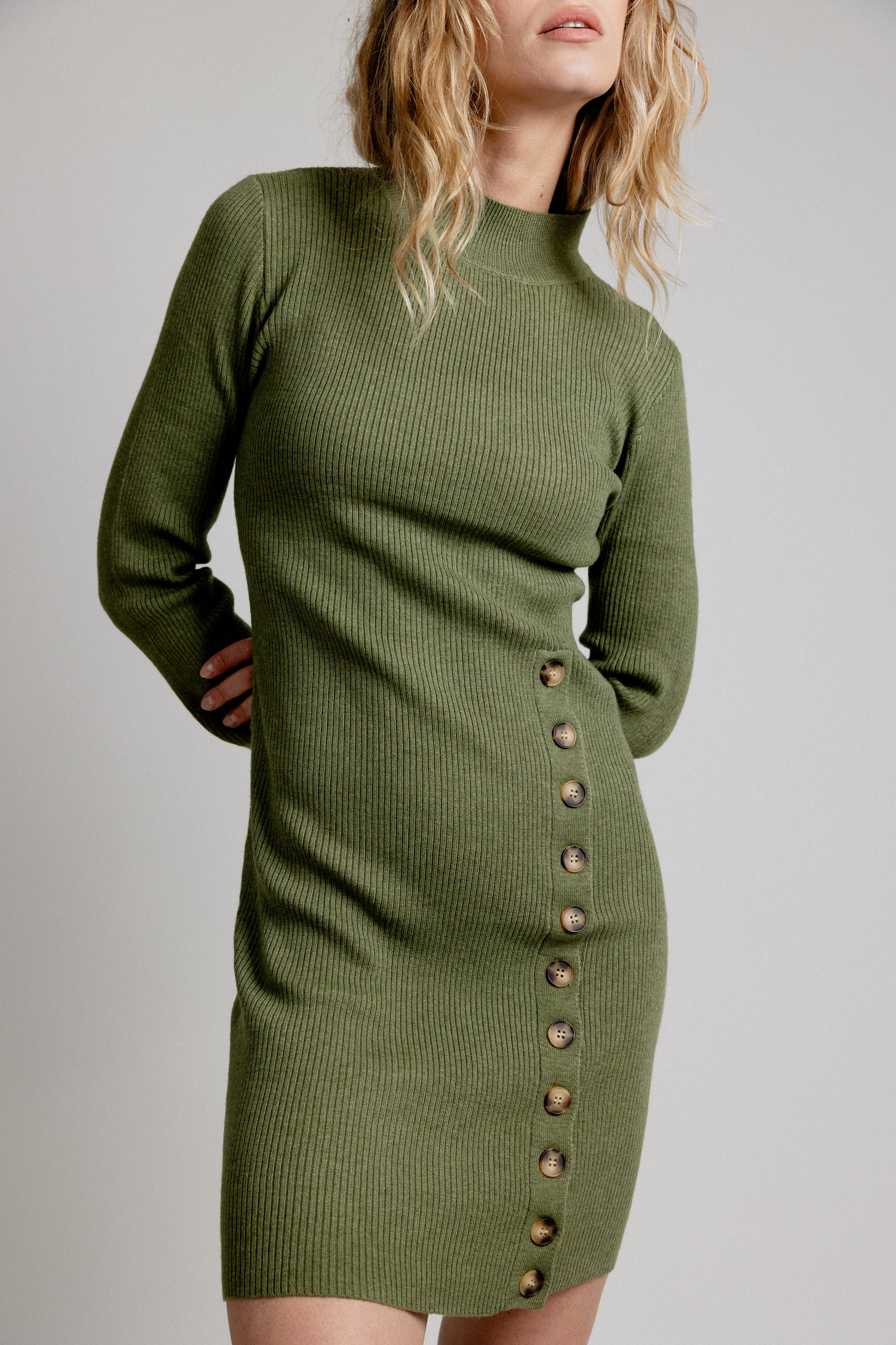 BARNABA DRESS - KHAKI 