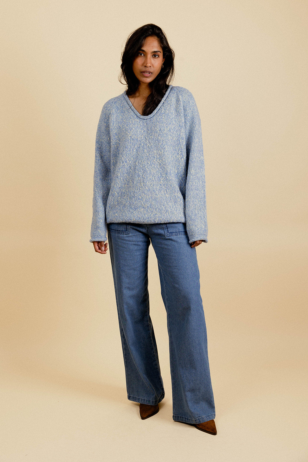 BARLAY OVERSIZED SWEATER - BLUE