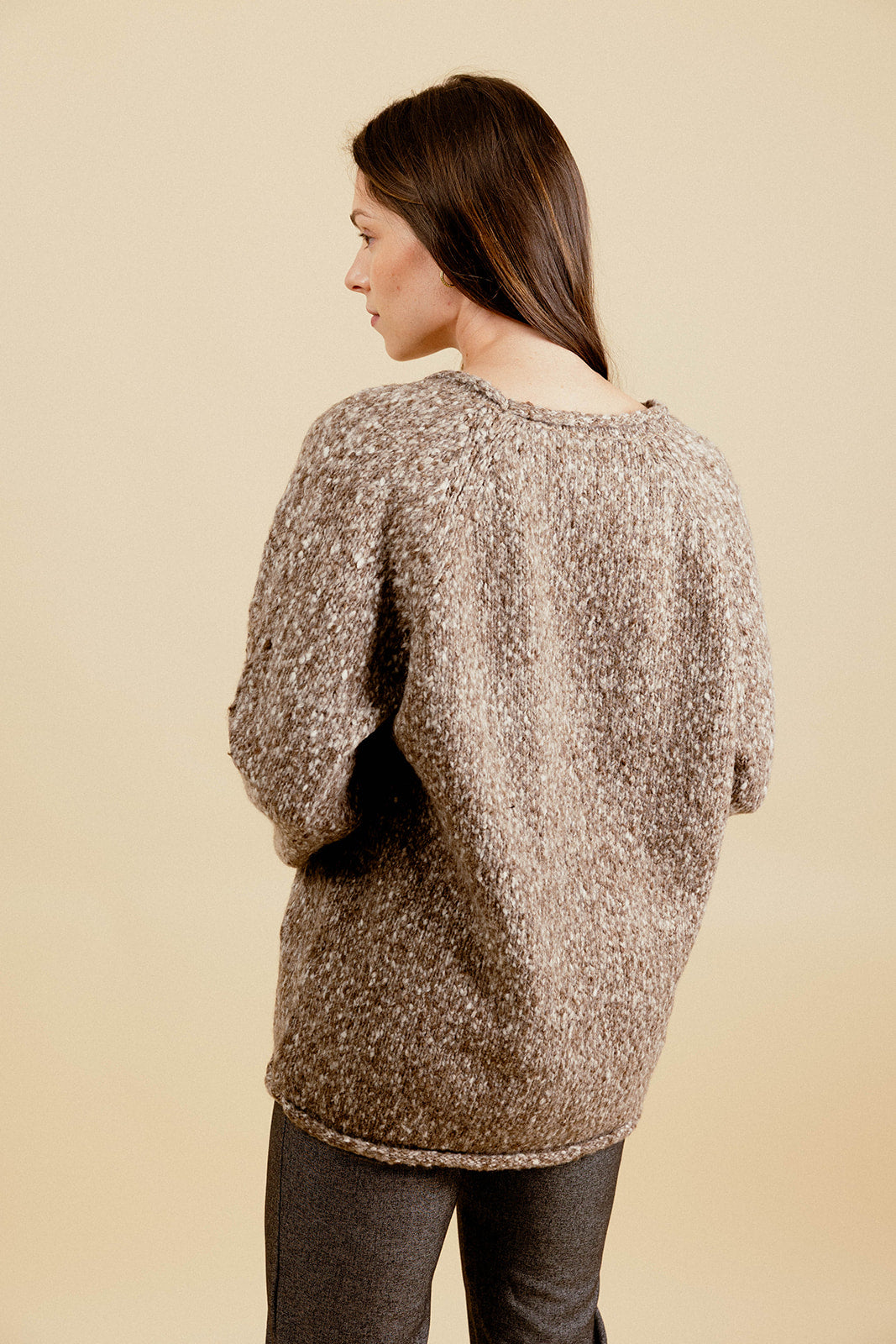 BARLAY OVERSIZED SWEATER - CHOCO