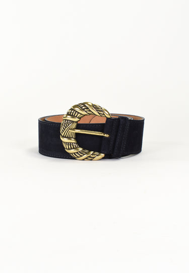 NÉORA- Ceinture Noire en Cuir  Femme