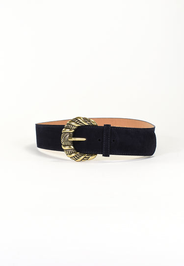NÉORA- Ceinture Noire en Cuir  Femme