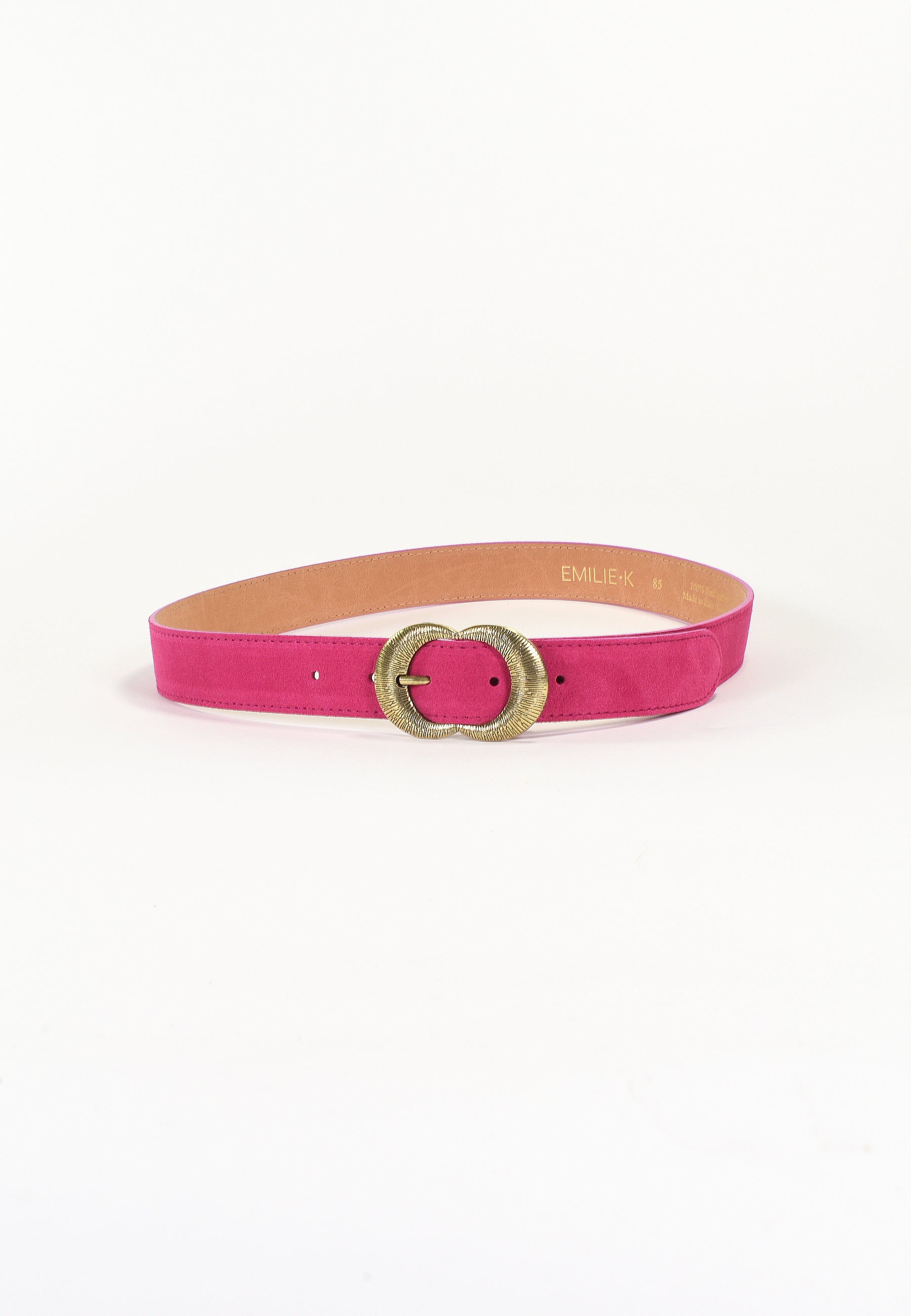 KALEA - Ceinture Rose en Cuir Femme