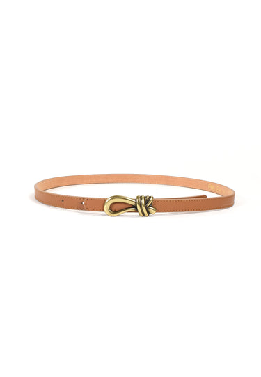 ADÉLIS - Ceinture Camel Fine En Cuir Femme