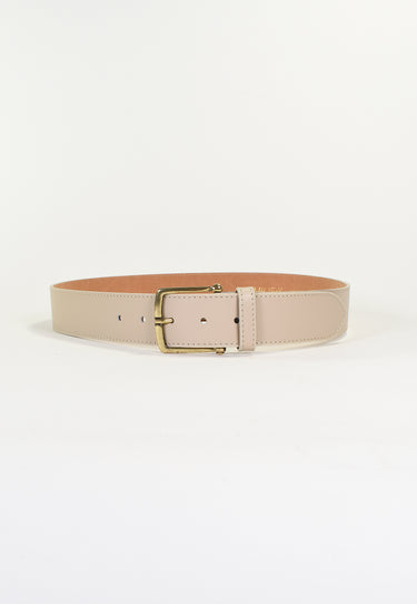 TESSIA - Ceinture Beige en Cuir Femme