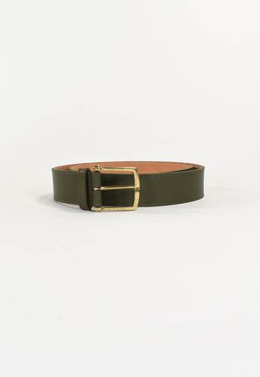 TESSIA - Ceinture Kaki en Cuir Femme