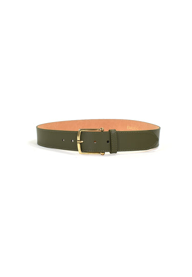 TESSIA - Ceinture Kaki en Cuir Femme
