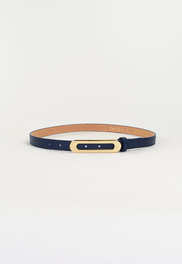 NOÉLY - Ceinture Marine Fine En Cuir Femme