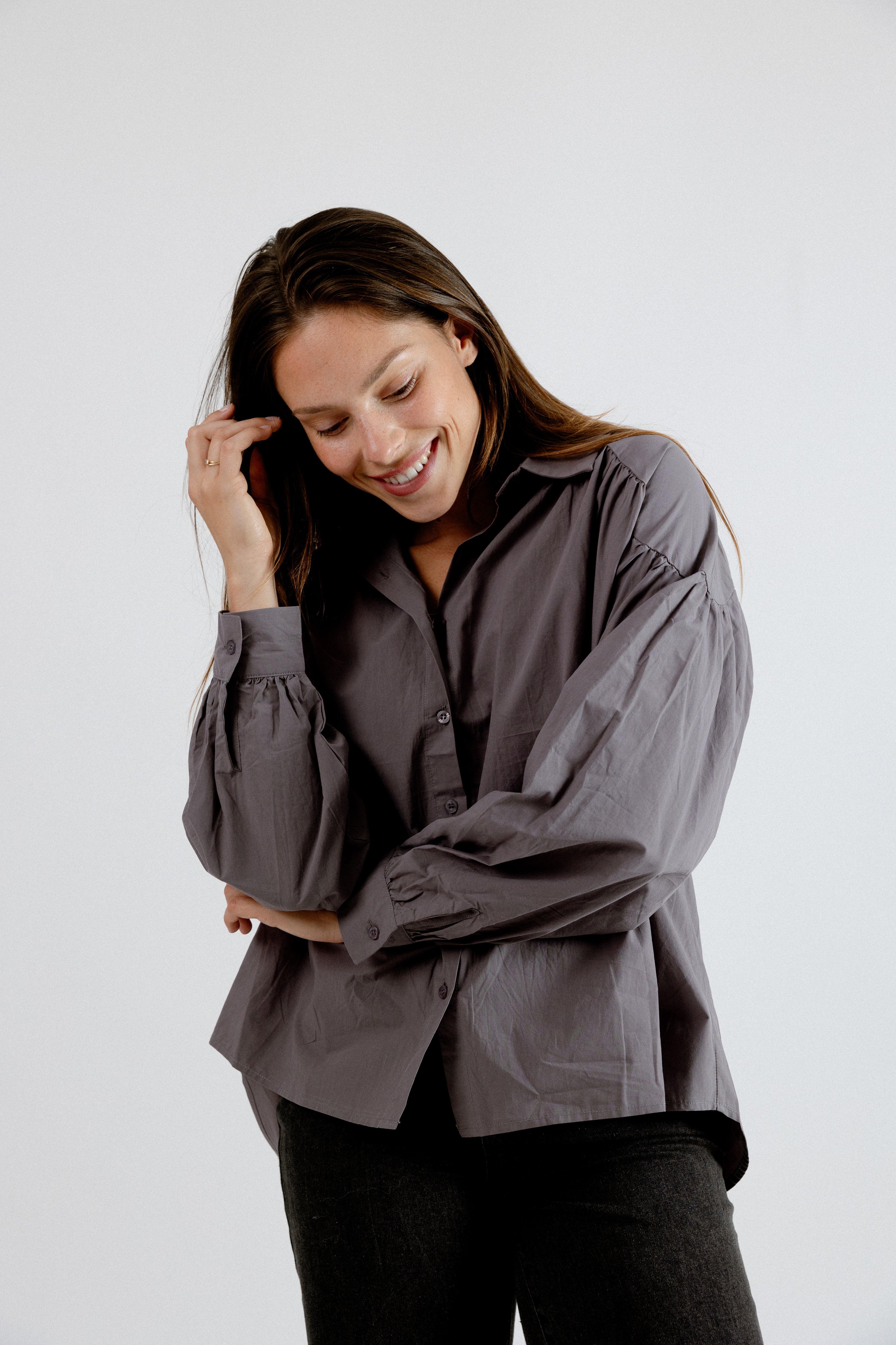CHEMISE CASTILLE - ANTHRACITE