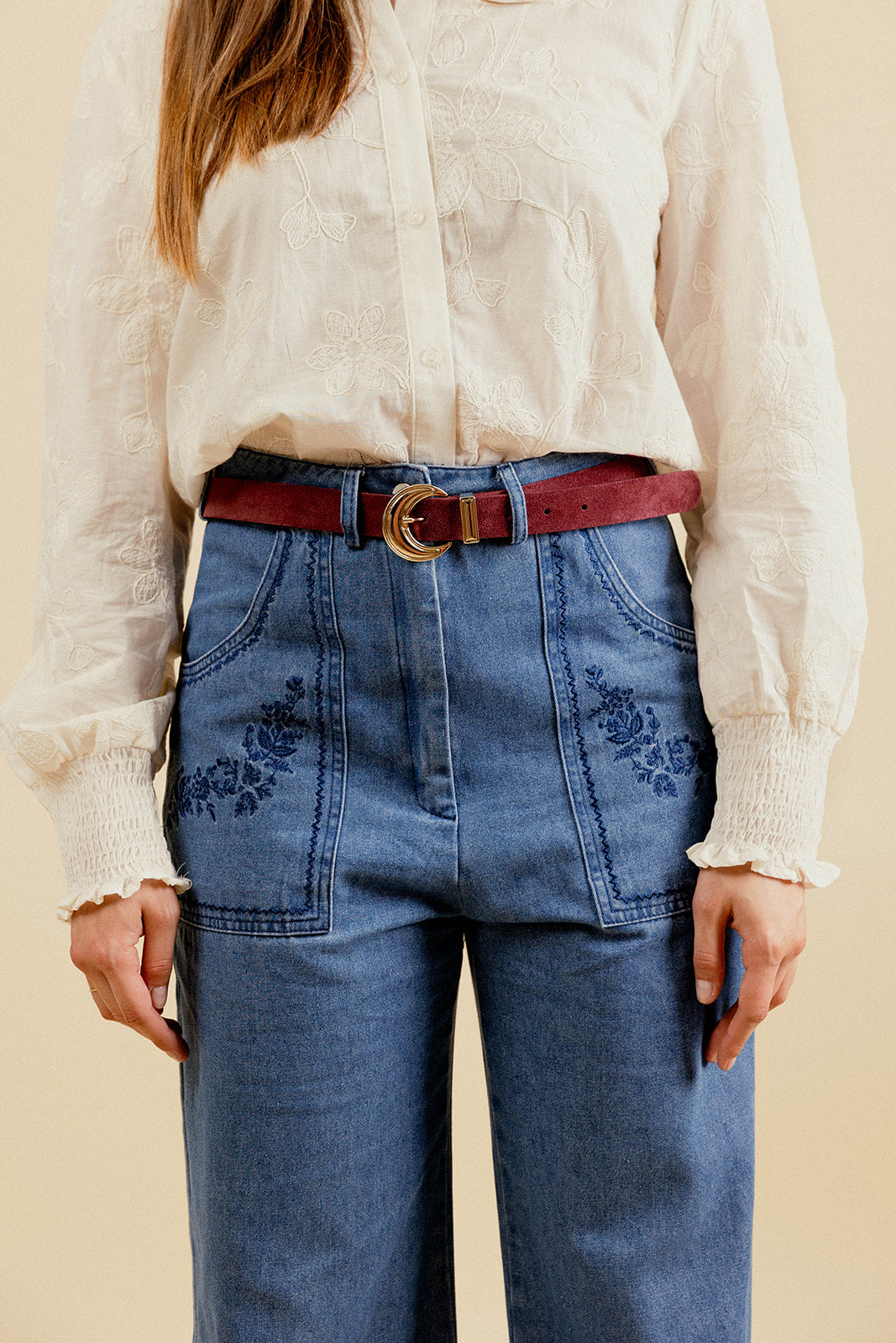 CEINTURE  DAMARIS - BORDEAUX