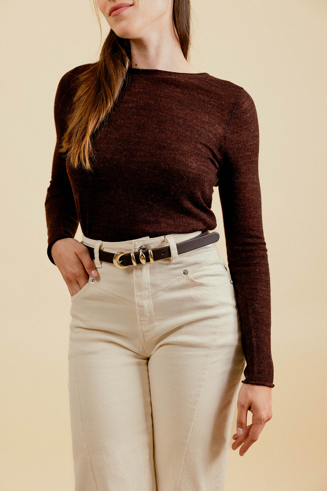 CEINTURE  LISBET - MARRON