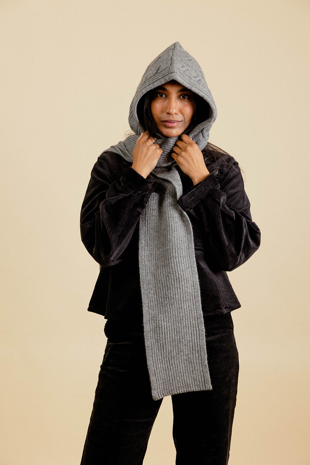 BONNET ECHARPE DOMI - GRIS