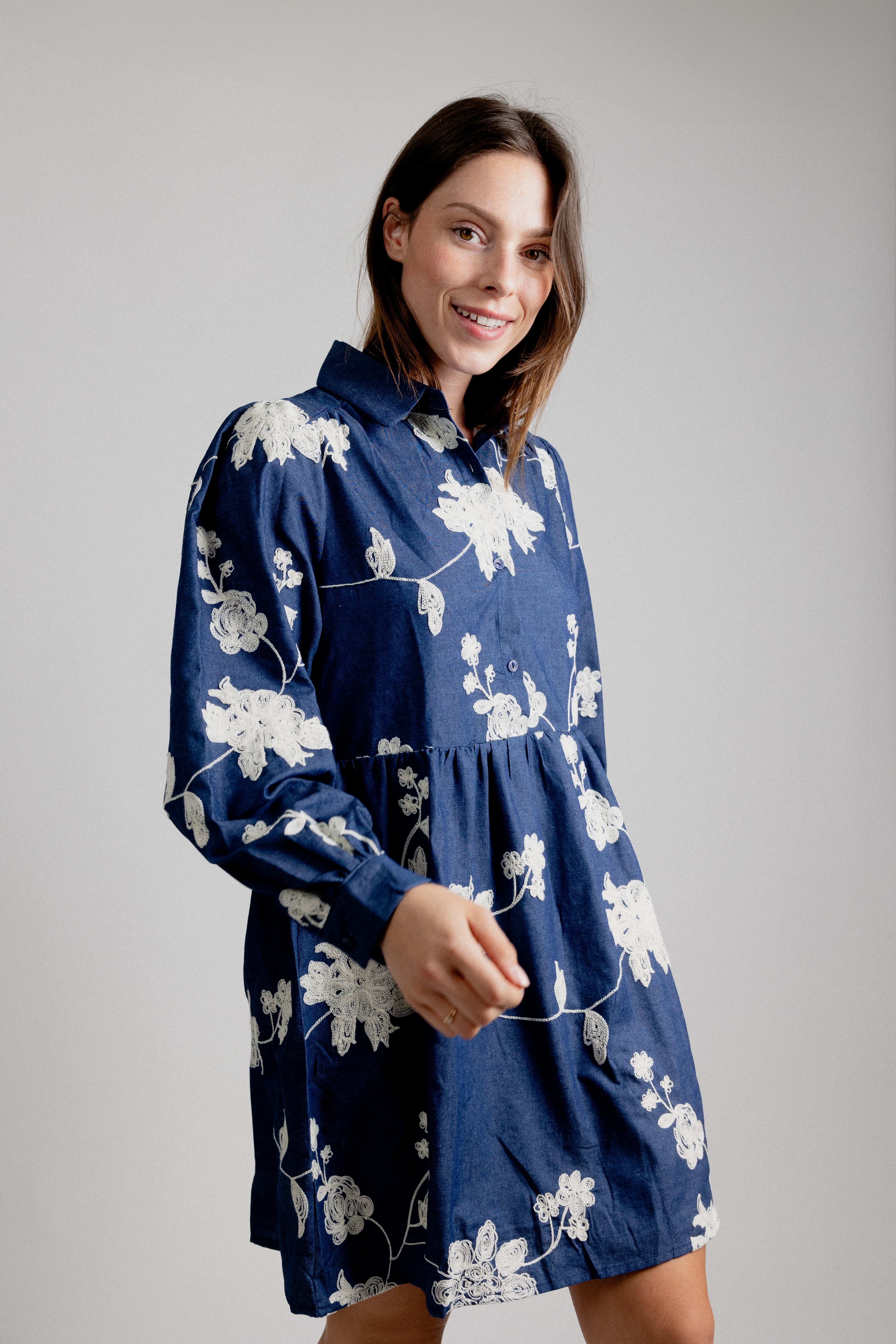 ROBE FALLONE - BLEU