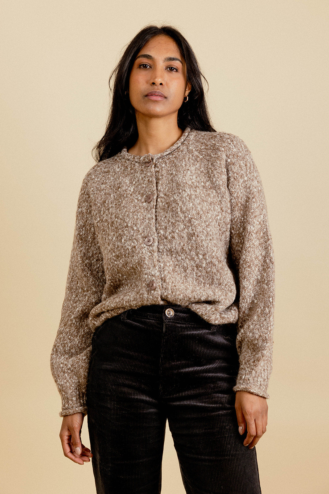 FLORENTINE CARDIGAN - CHOCOLATE