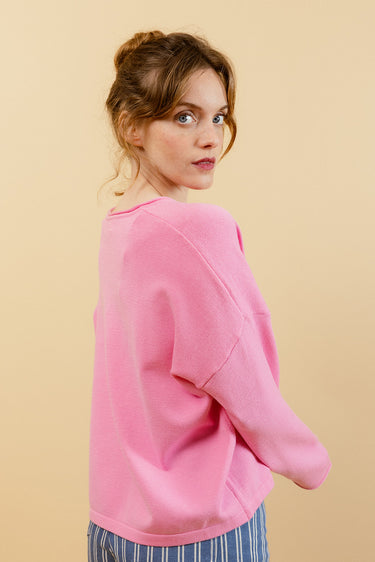 ELISABETH - Pull Rose Fin Femme