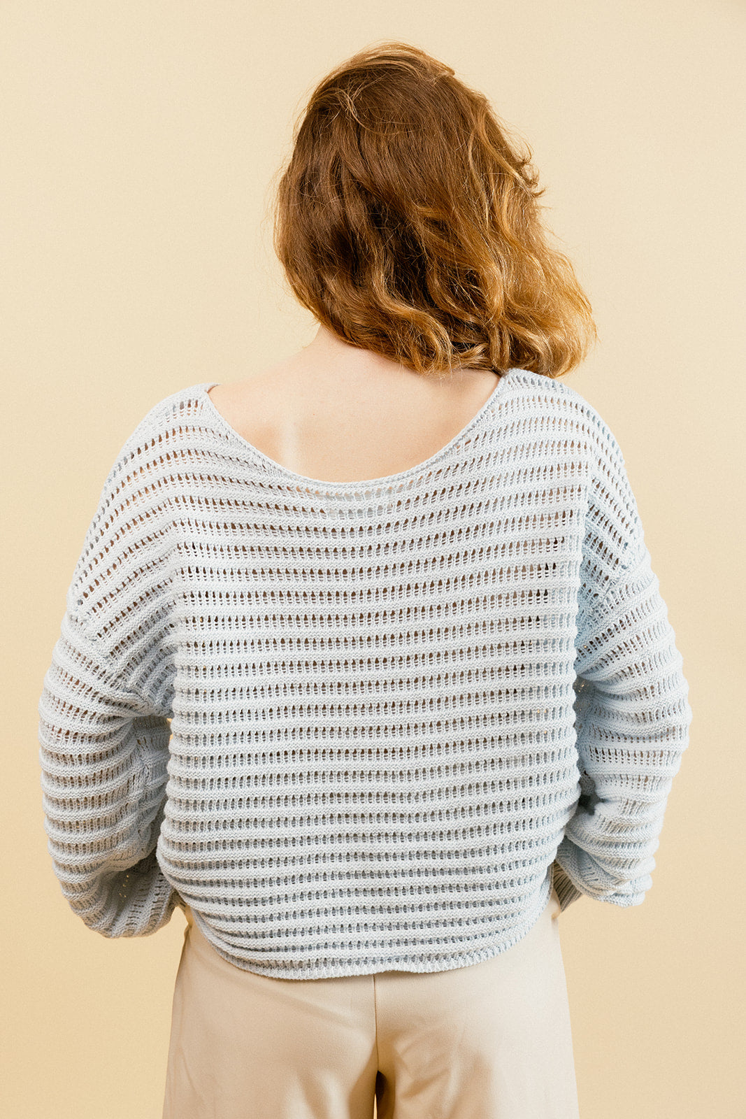 KELLY - Pull Ciel en Crochet Femme