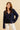 VÉRO - Pull Marine Manches Longues Col V Femme