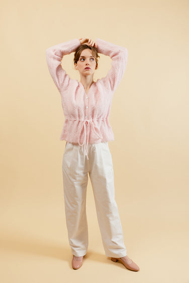 VÉRO - Pull Rose Manches Longues Col V Femme