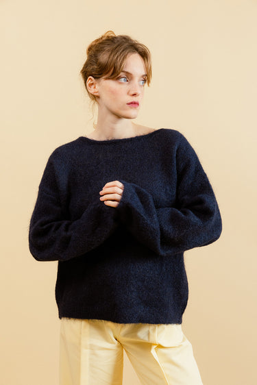 FLO - Pull Uni Marine à Col Bâteau