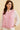 GEORGINA -Pull Rose Sans Manches en Crochet Femme