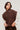 ISALINEY - Pull Sans Manches Col Haut Marron