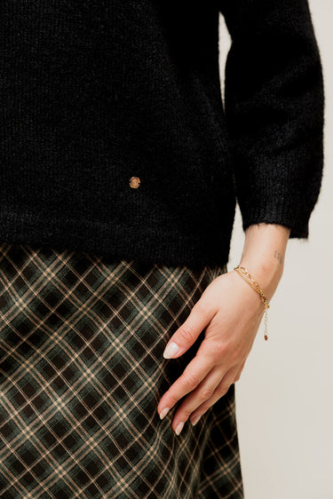 PELYNE - Pull à Manches 3/4 Noir