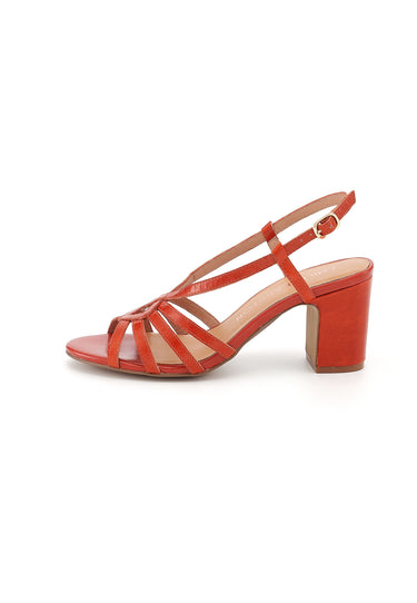 LOUANE - Sandales à Talons Orange