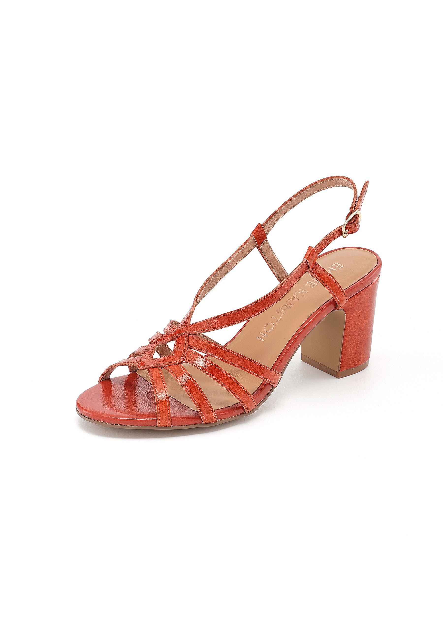 LOUANE - Sandales à Talons Orange