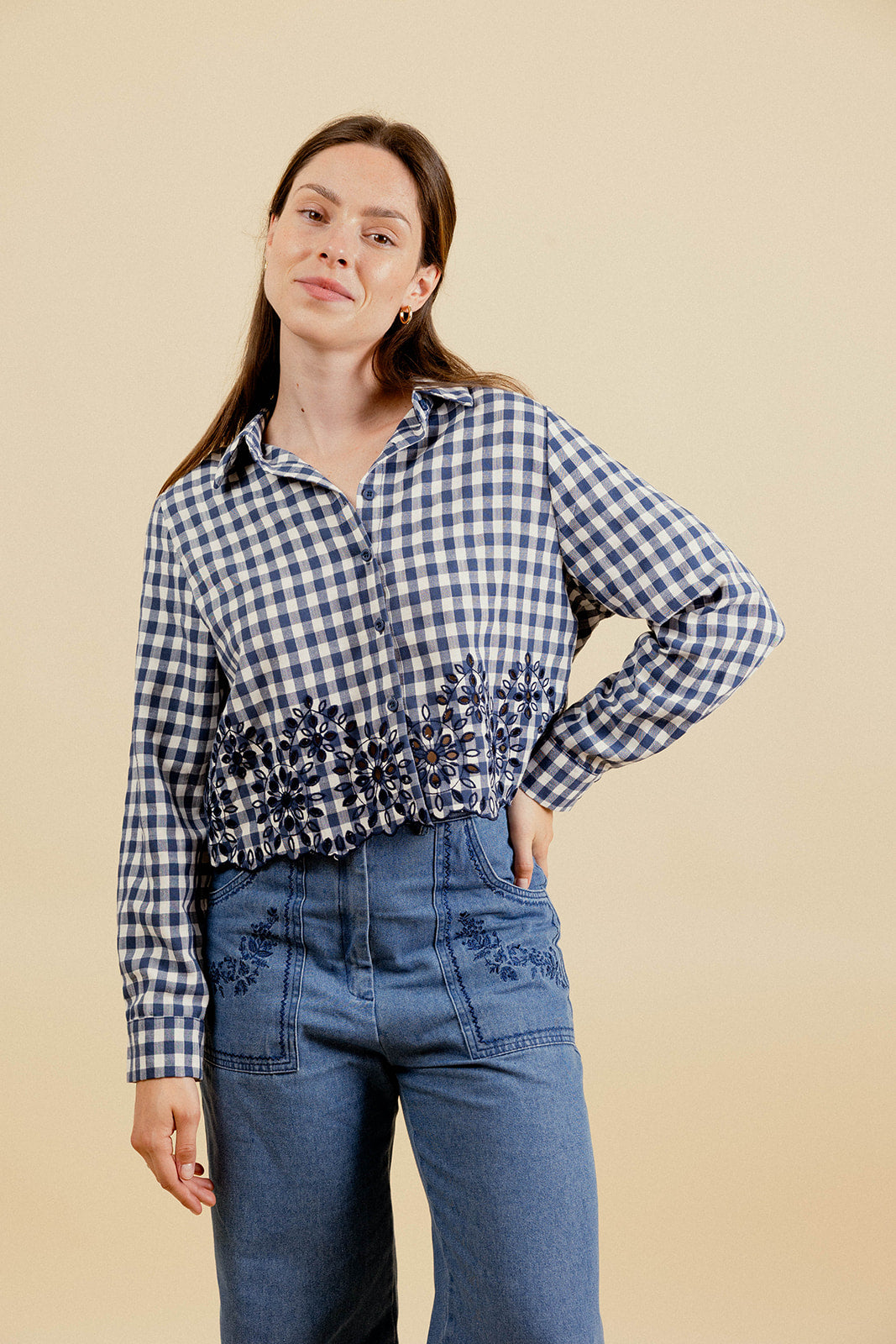 CHEMISE  LAURINE - MARINE