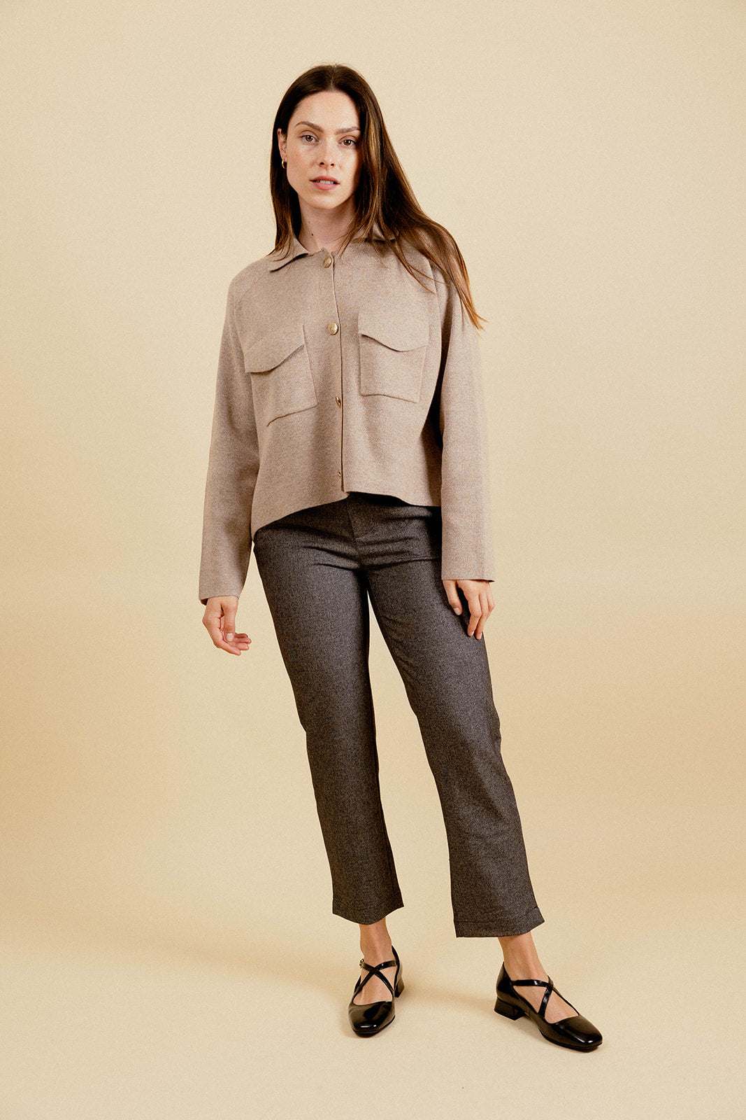 LIORAN CARDIGAN - CHAMPAGNE