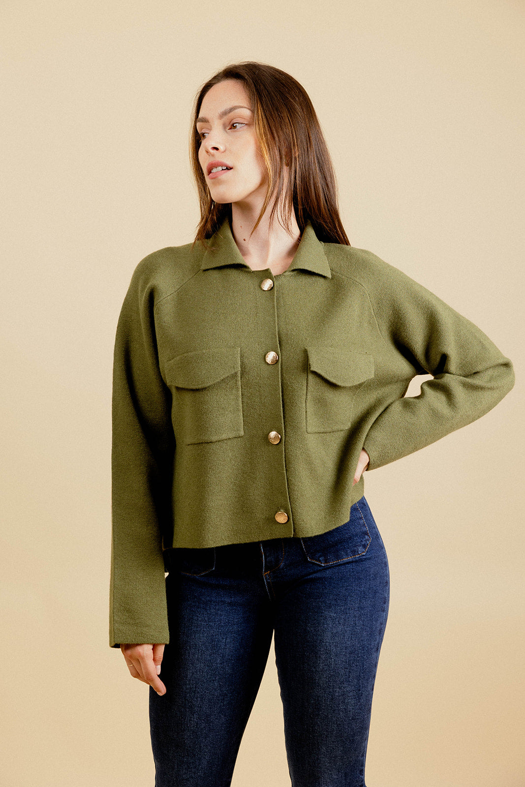 LIORAN CARDIGAN - GREEN