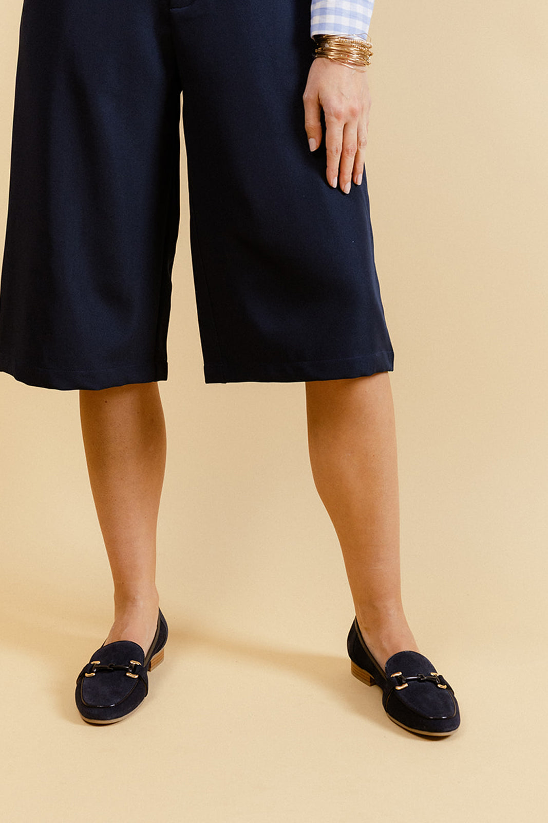 MARCIA - Mocassin en cuir Marine