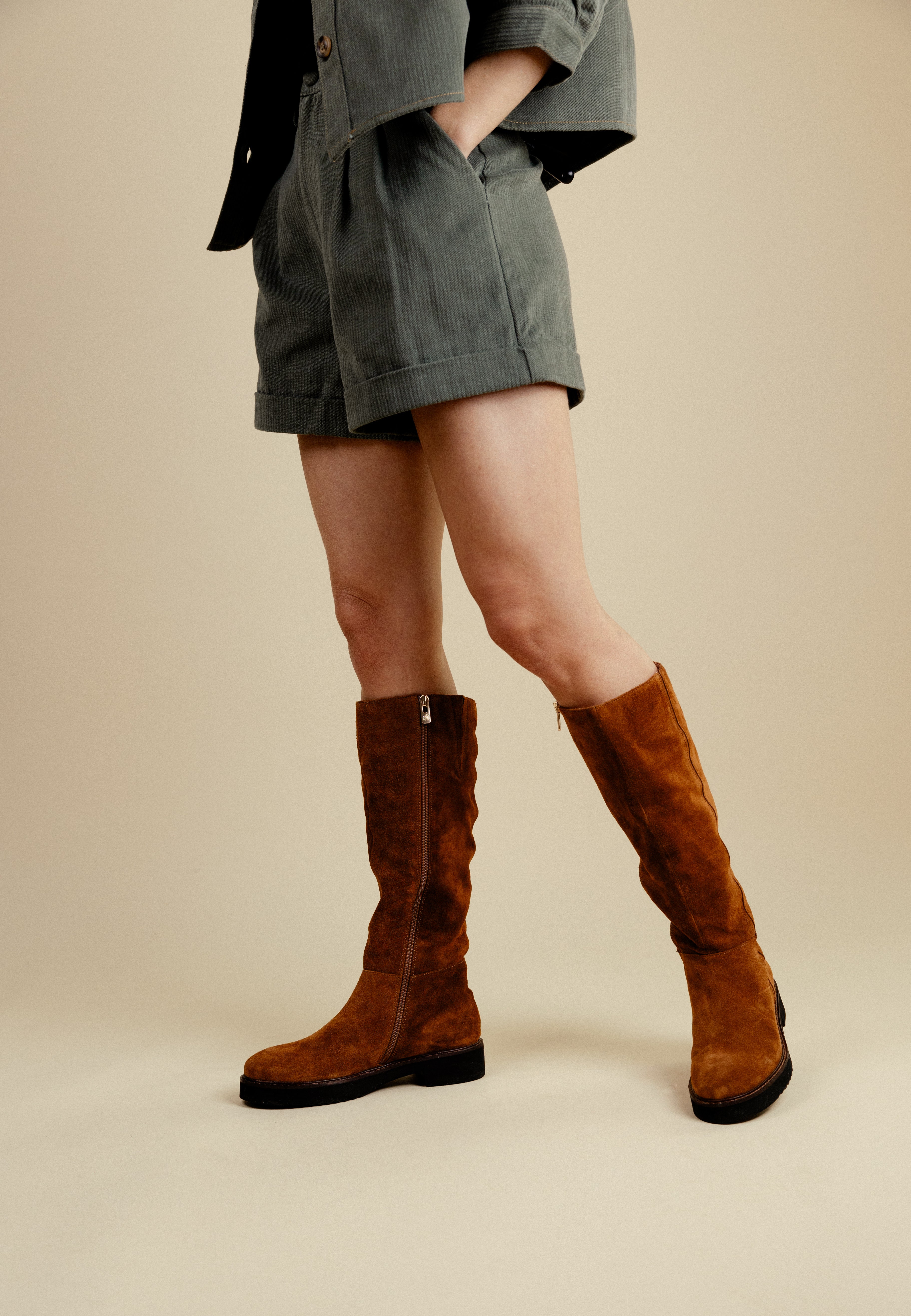 OLIVINE BOOTS - Cognac