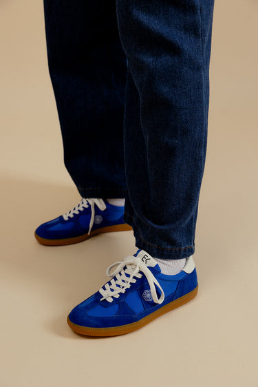 CHERRY - Baskets en cuir Bleu