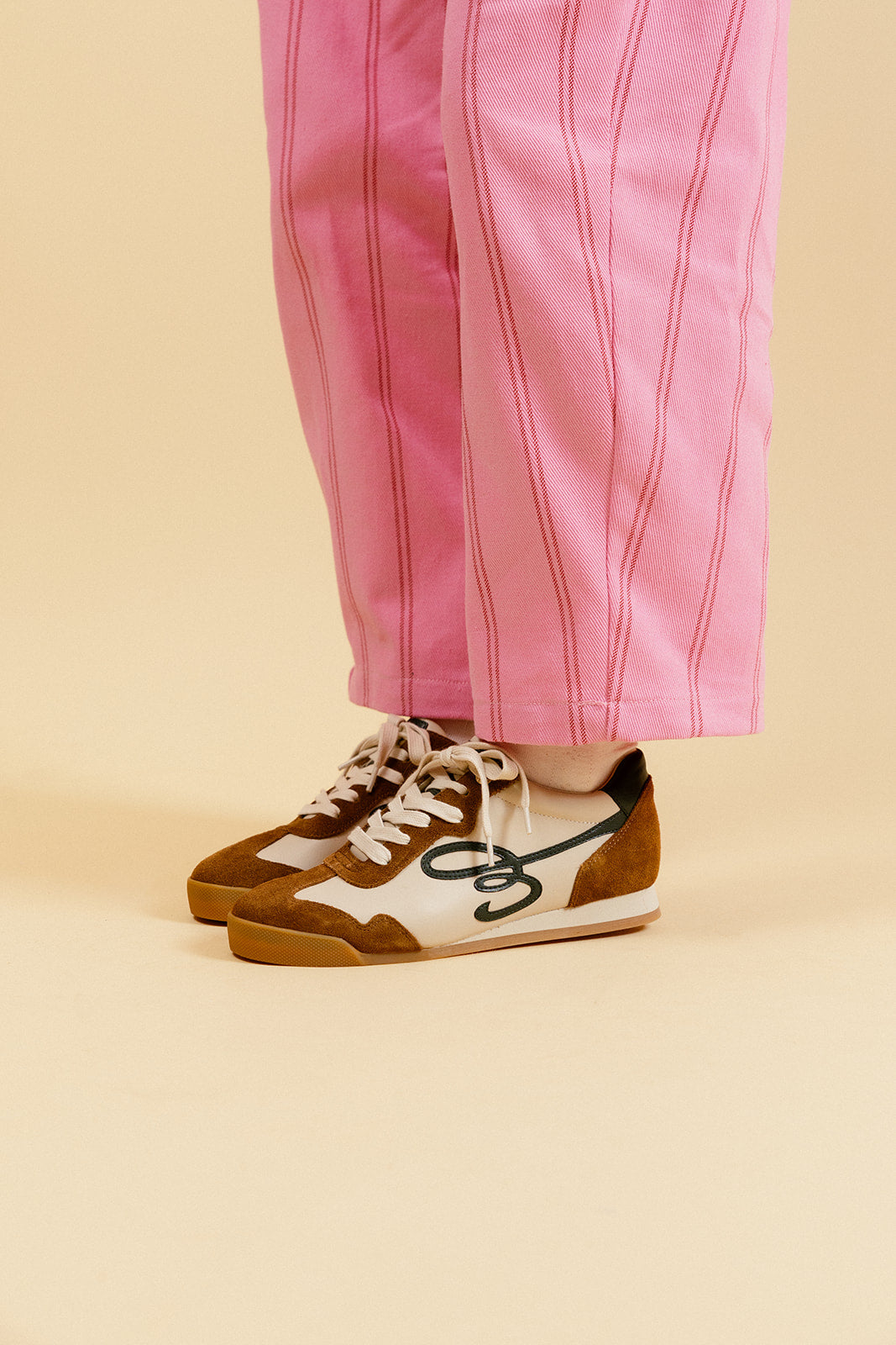 RAFAELLE - Baskets en cuir Camel