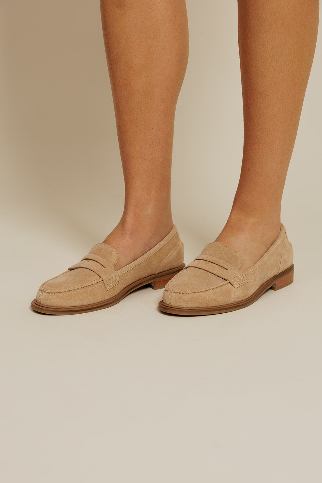 IXIA - Mocassins en cuir Beige