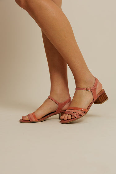 LUAN - Sandales à talons en cuir Rose