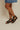 YASMINE - Sandale Plate en Cuir Noir