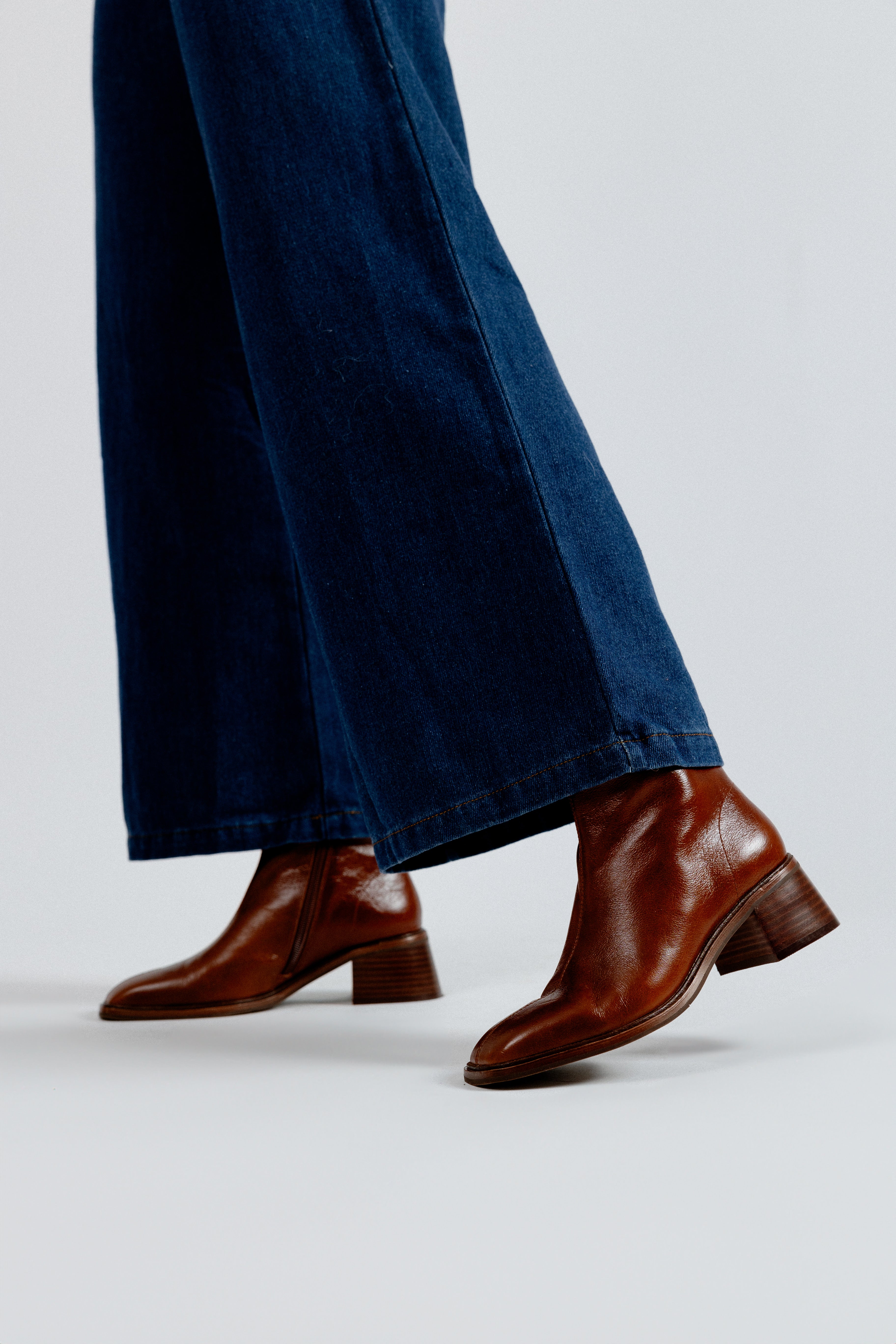 BOTTINES PARIS - COGNAC LISSE