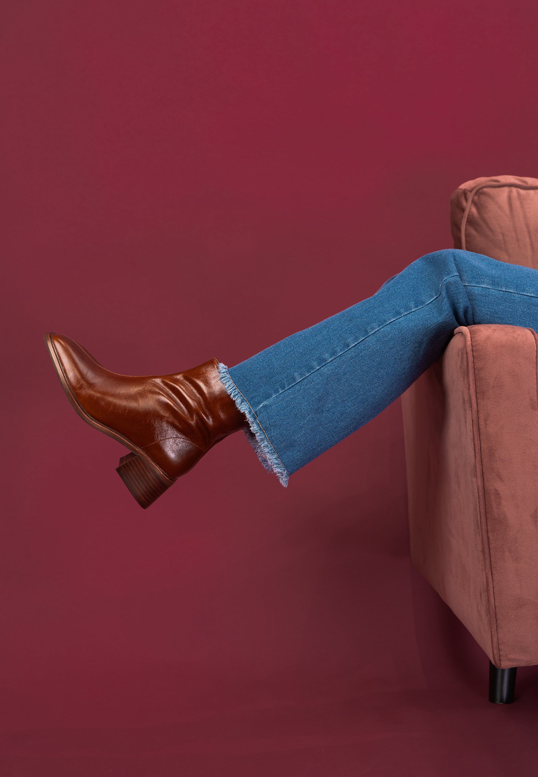 BOTTINES PARIS - COGNAC LISSE