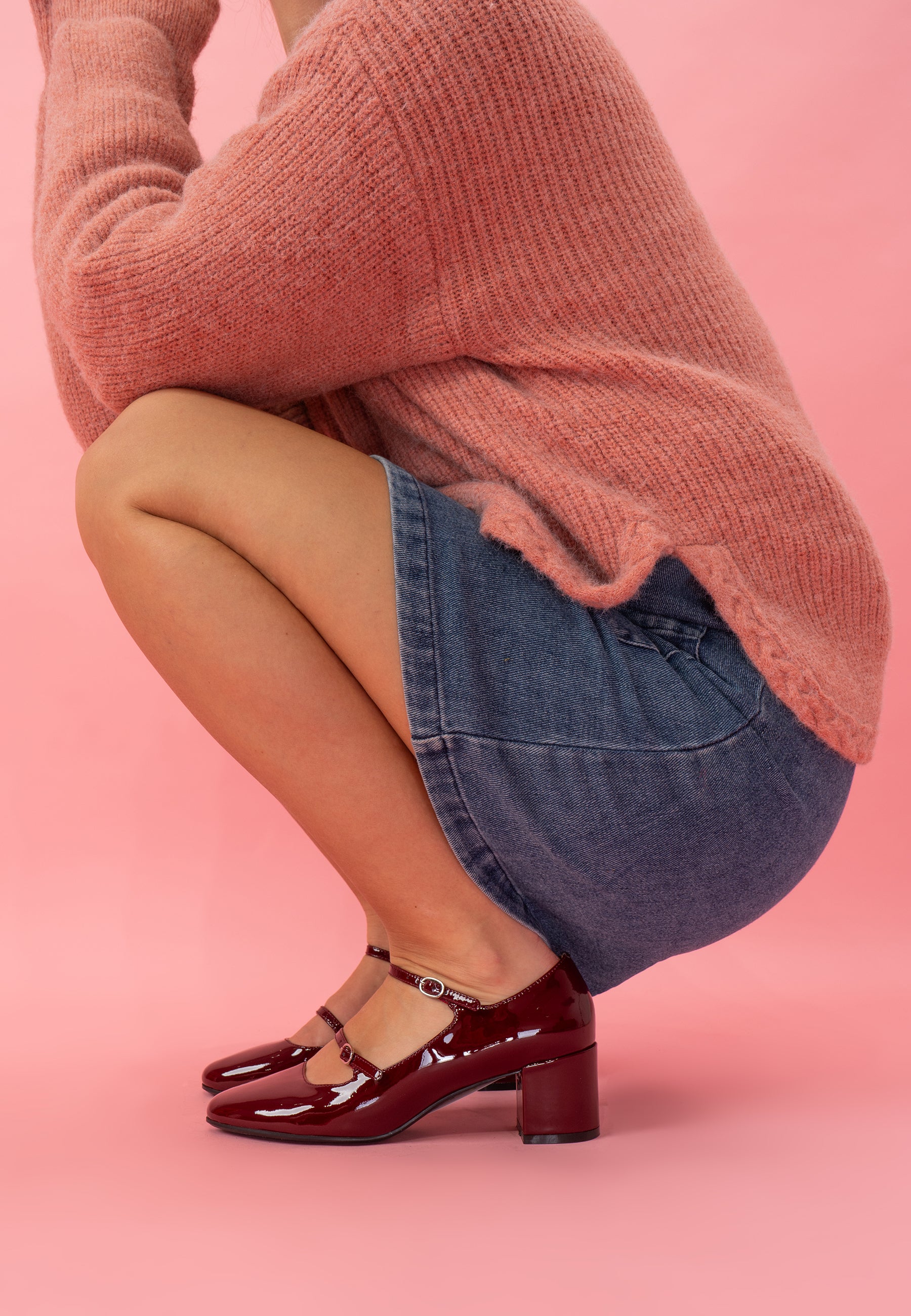 ESCARPINS PIVOINE - BORDEAUX VERNIS