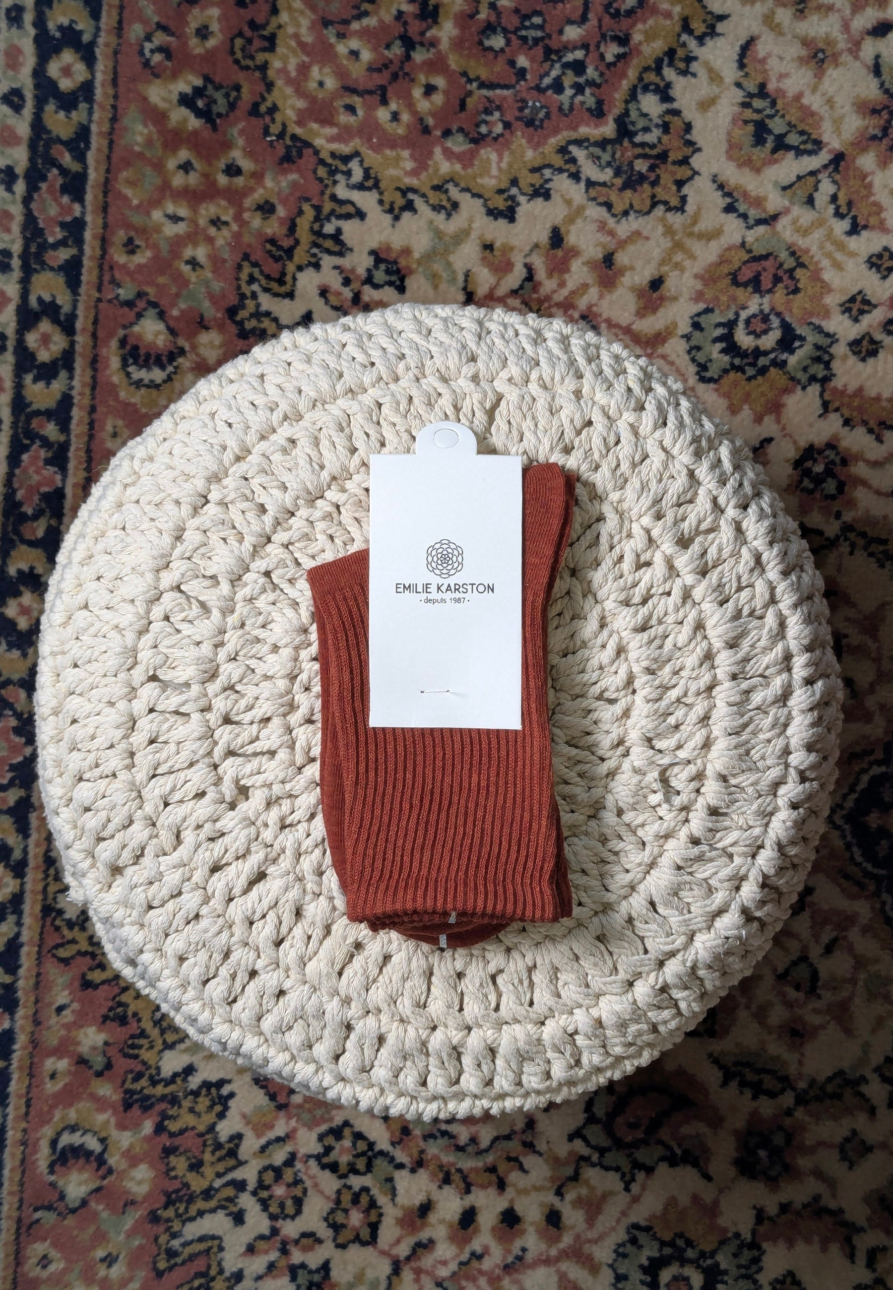 CHAUSSETTES ROSO - BRIQUE